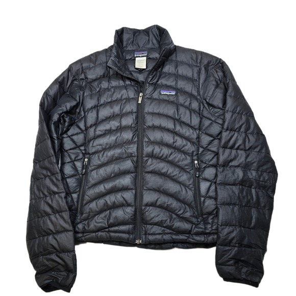 Patagonia Nano Goose Down Puffer Jacket Womens Small Black Lightweight Packable - Picture 1 of 11